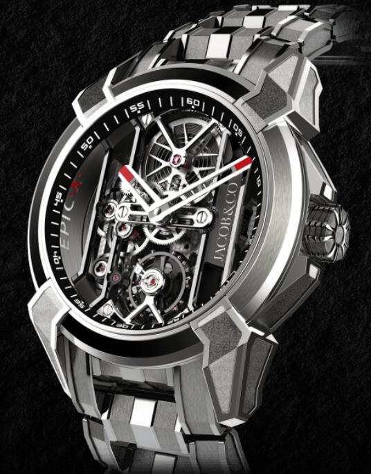 Jacob & Co EPIC X TITANIUM BRACELET BLACK NEORALITHE INNER RING EX100.20.NS.BW.A20AA Replica watch